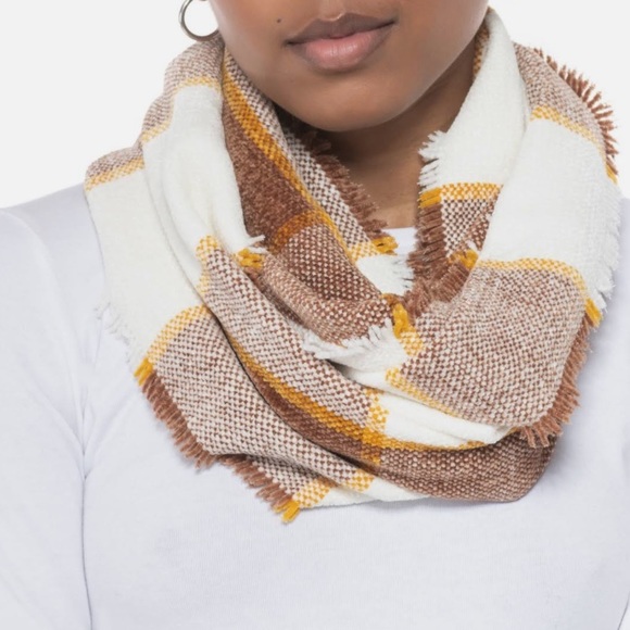 Charter Club Check Woven Chenille Loop Scarf NWT - Picture 6 of 6